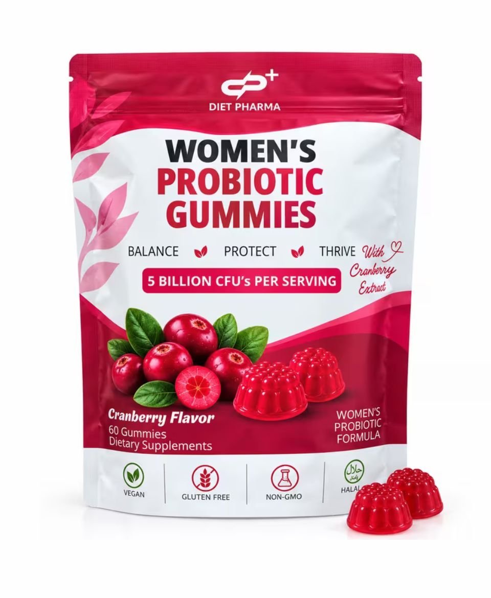 Diet Pharma Plus – Kulturen & Cranberry Gummies für Frauen – 60 Gummies
